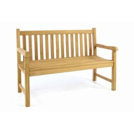 Divero Zahradní lavice - ošetřené týkové dřevo - 130 cm