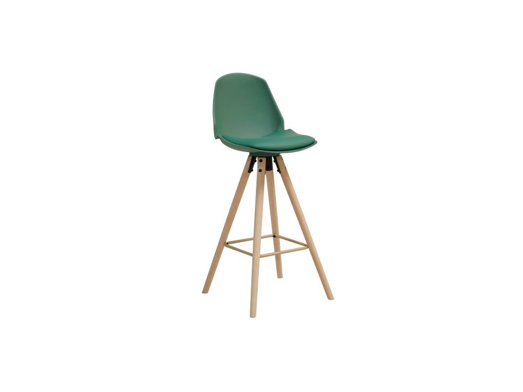 SCANDI Tmavě zelená plastová barová židle Hannah 75,5 cm - Bonami.cz
