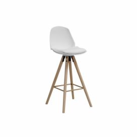 Scandi Bílá plastová barová židle Hannah 75,5 cm