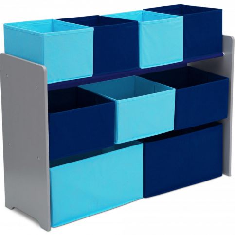 Forclaire Organizér na hračky šedo-modrý - ATAN Nábytek