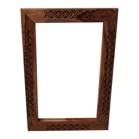 Zrcadlo s rámem z masivního palisandrového dřeva Massive Home Rosie - Bonami.cz