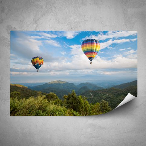Plakát - Balóny nad krajinou (60x40 cm) - PopyDesign - Popydesign