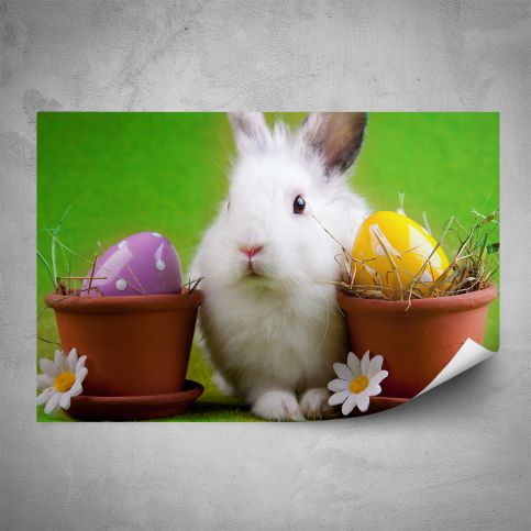 Plakát - Bílý králíček (60x40 cm) - PopyDesign - Popydesign