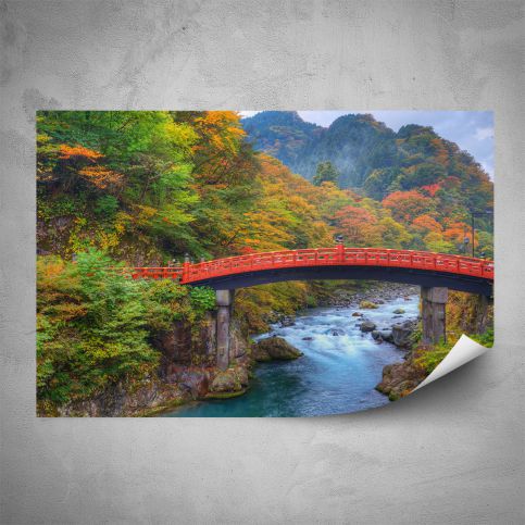 Plakát - Červený most (60x40 cm) - PopyDesign - Popydesign
