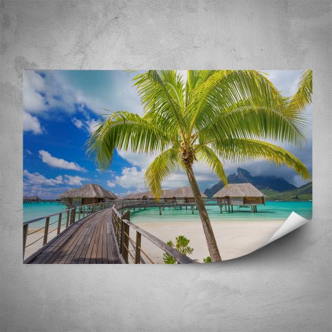 Plakát - Dřevěné molo na pláži (60x40 cm) - PopyDesign - Popydesign