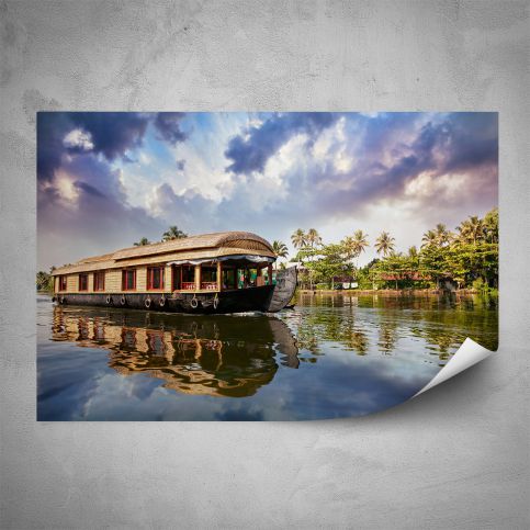 Plakát - Loď na řece (60x40 cm) - PopyDesign - Popydesign