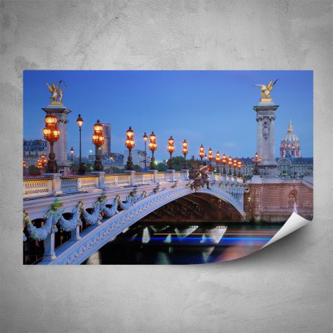 Plakát - Podvečerní most v Paříži (60x40 cm) - PopyDesign - Popydesign