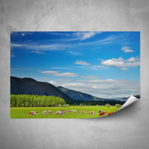 Plakát - Stádo krav (60x40 cm) - PopyDesign - Popydesign