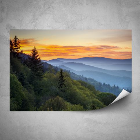Plakát - Úsvit nad lesem (60x40 cm) - PopyDesign - Popydesign