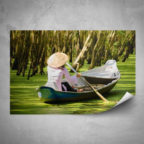 Plakát - Žena na loďce (60x40 cm) - PopyDesign - Popydesign