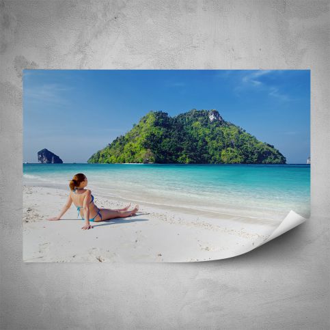 Plakát - Žena na pláži (60x40 cm) - PopyDesign - Popydesign