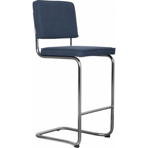 Tmavě modrá barová židle Zuiver Ridge Kink Vintage - Bonami.cz