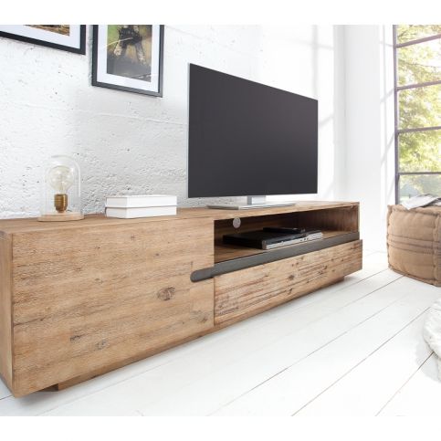 INV Televizní stolek Industrial Slide 170cm akácie-šedý teak - Design4life