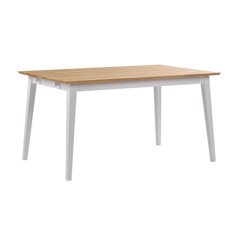Dubový jídelní stůl s bílými nohami Rowico Mimi, 140 x 90 cm - Bonami.cz