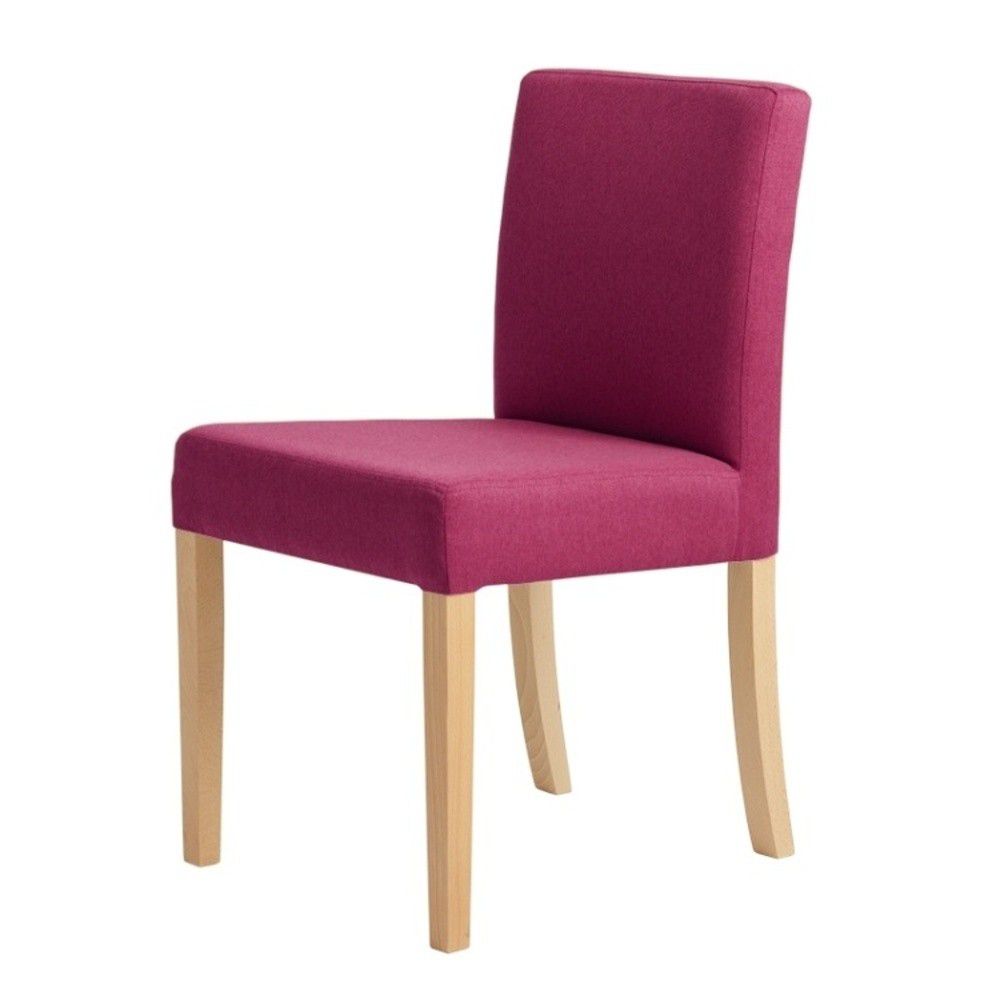 Fuchsiově růžová židle s přírodními nohami Custom Form Wilton - Bonami.cz