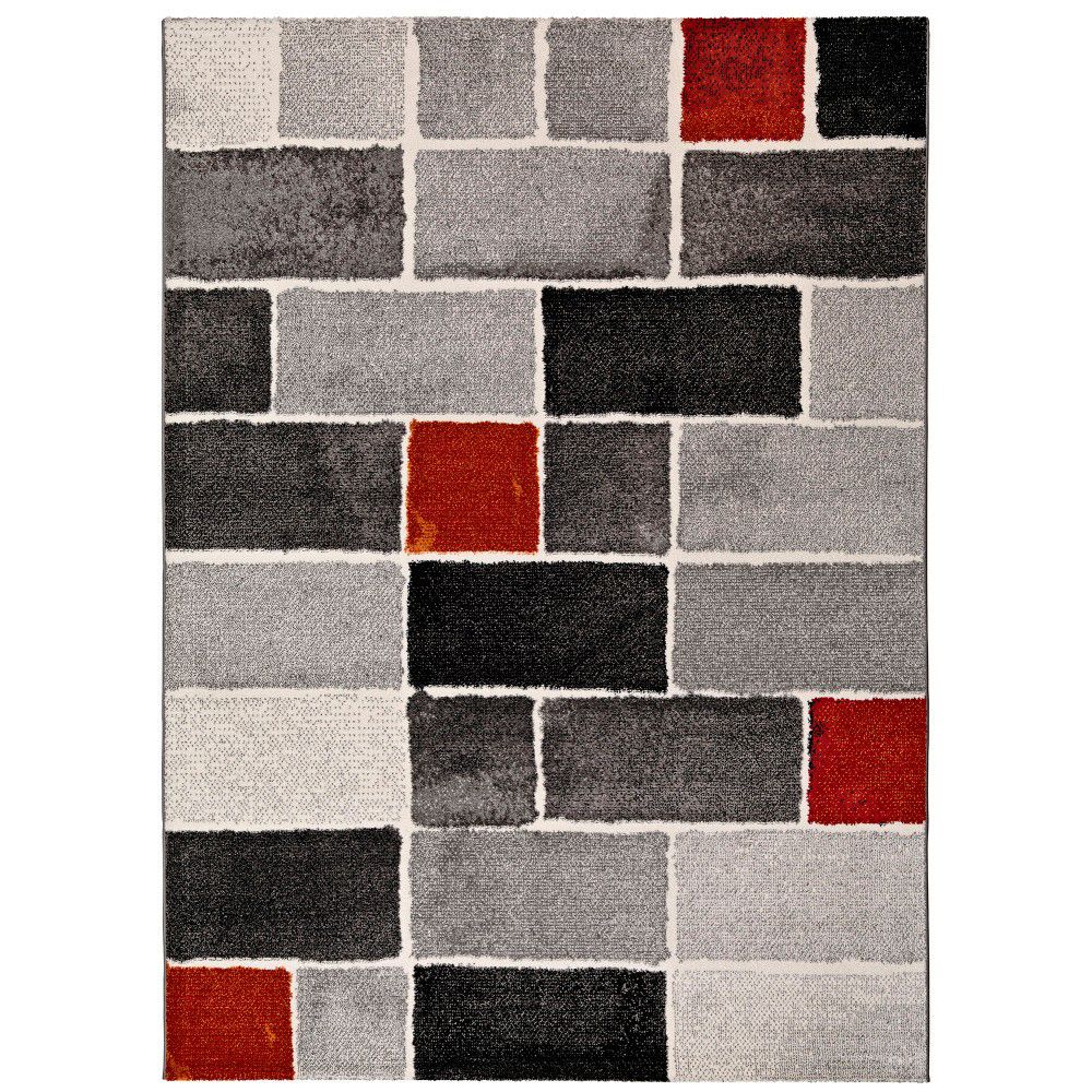 Šedo-červený koberec Universal Lucy Dice, 60 x 120 cm - Bonami.cz