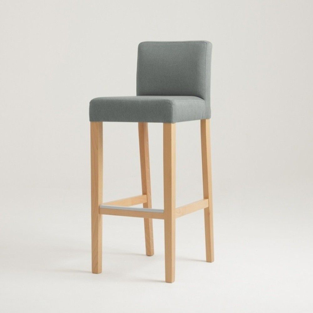 Nordic Design Šedá látková barová židle Wilson 77 cm - Designovynabytek.cz