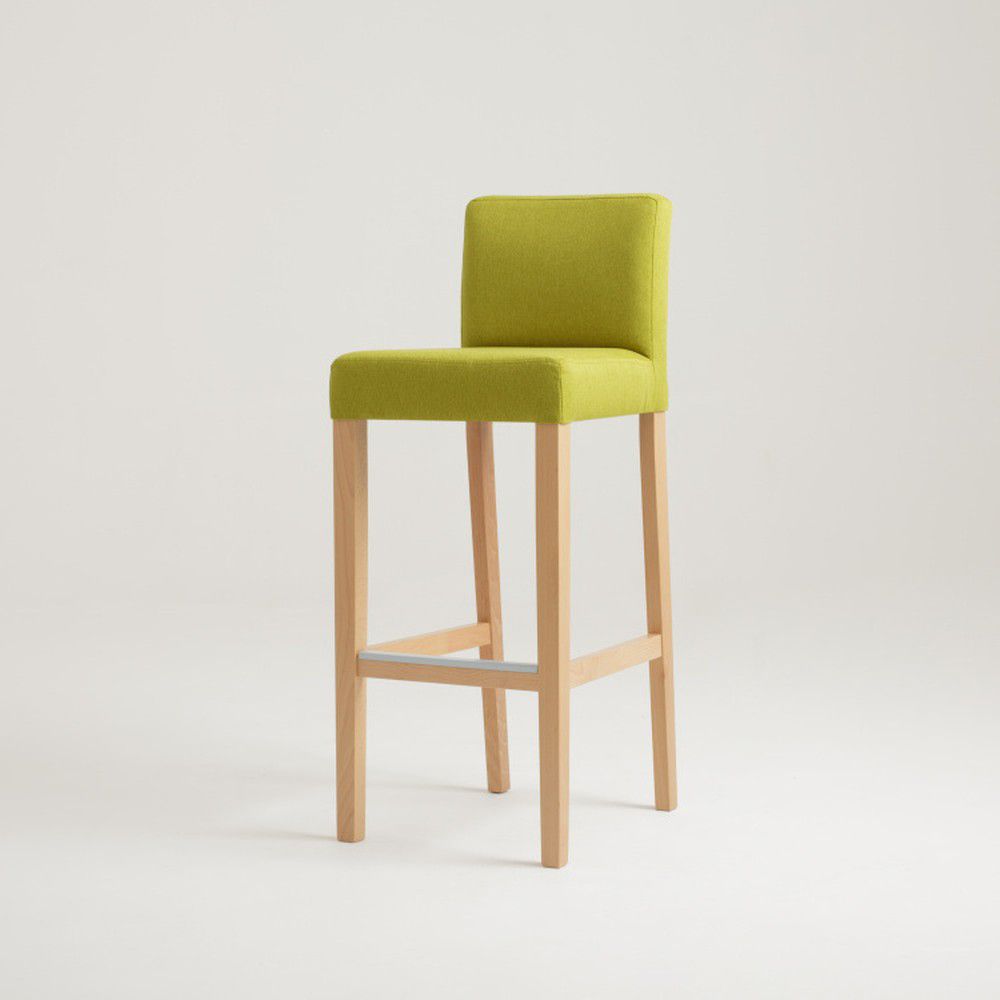 Zelená barová židle s přírodními nohami Custom Form Wilton - Bonami.cz