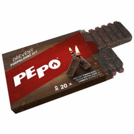 PE-PO Podpalovač 2v1 dřevo 20 podpalů