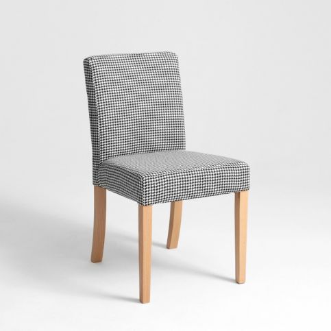Černobílá židle s přírodními nohami Custom Form Wilton - Bonami.cz