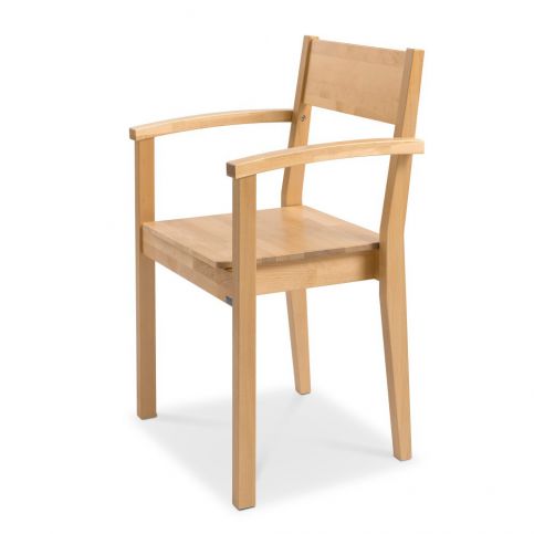 Ručně vyráběná jídelní židle z masivního březového dřeva s područkami Kiteen Joki - Bonami.cz