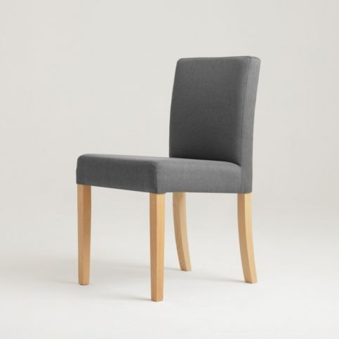 Středně šedá židle s přírodními nohami Custom Form Wilton - Bonami.cz