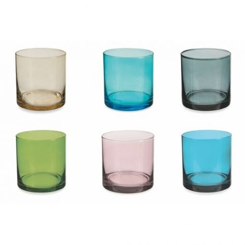 Sada 6 barevných sklenic na vodu Villa d\'Este Cromie, 330 ml - Bonami.cz