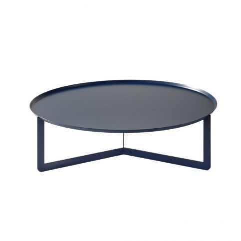 Tmavě modrý konferenční stolek MEME Design Round, Ø 80 cm - Bonami.cz