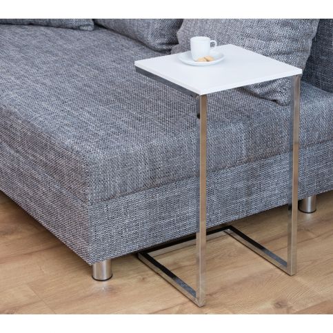 INV Odkládací stolek Prost 60cm bílá-stříbrná - Design4life