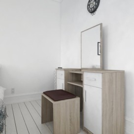 Senzační toaletní stolek se zrcadlem a se stoličkou