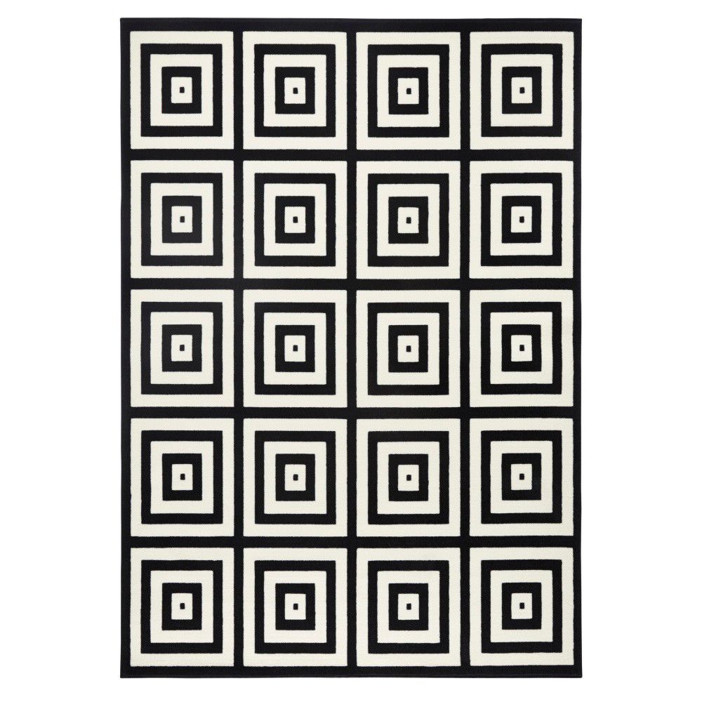 Černo-bílý koberec Zala Living Capri Mono, 70 x 140 cm - Bonami.cz