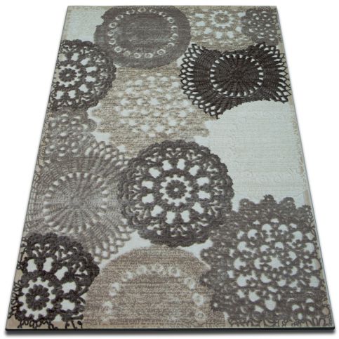  Akrylový kusový koberec Yazz Circles béžový 133x190 - Z-ciziny.cz