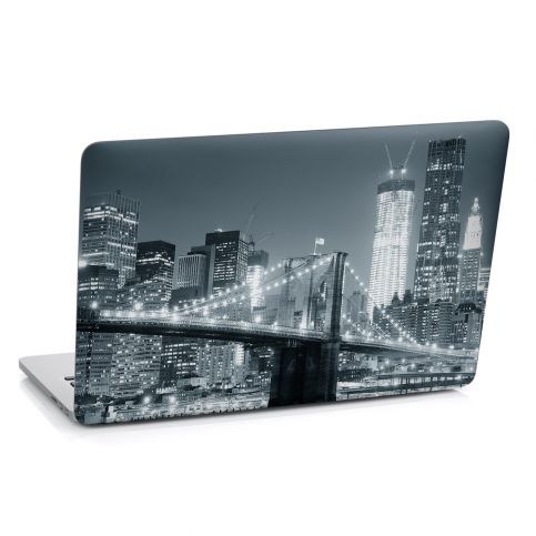 Samolepka na notebook - Černobílé město (29x20 cm) - PopyDesign - Popydesign