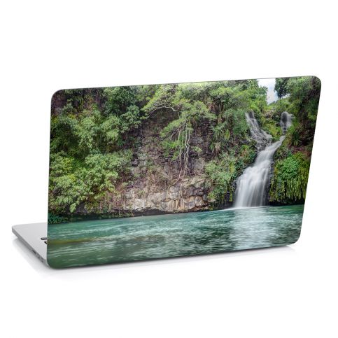 Samolepka na notebook - Jezero s vodopádem (29x20 cm) - PopyDesign - Popydesign