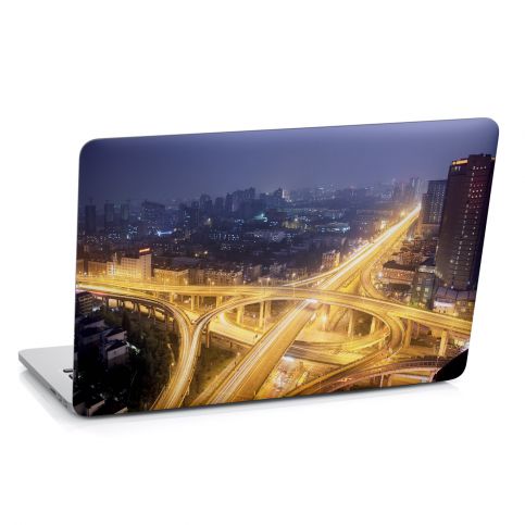 Samolepka na notebook - Noční velkoměsto (29x20 cm) - PopyDesign - Popydesign