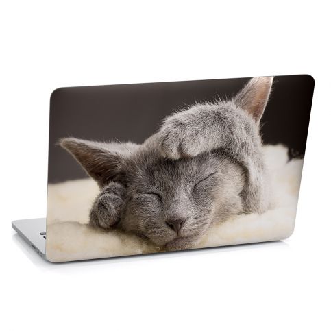 Samolepka na notebook - Spící kočka (29x20 cm) - PopyDesign - Popydesign