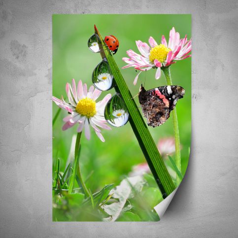 Plakát - Beruška a motýl (80x120 cm) - PopyDesign - Popydesign
