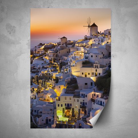 Plakát - Fira - Řecko (80x120 cm) - PopyDesign - Popydesign
