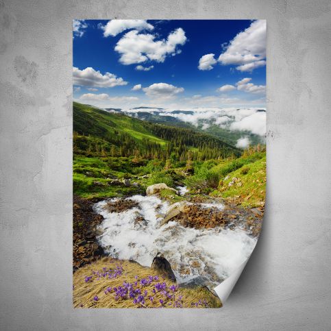 Plakát - Řeka v horách (80x120 cm) - PopyDesign - Popydesign