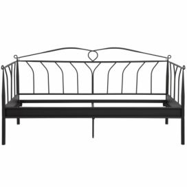 Jednolůžková postel Charlota, černá, kov SCANDI