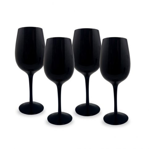 Sada 4 černých sklenic na víno Vin Bouquet Blind, 520 ml - Bonami.cz