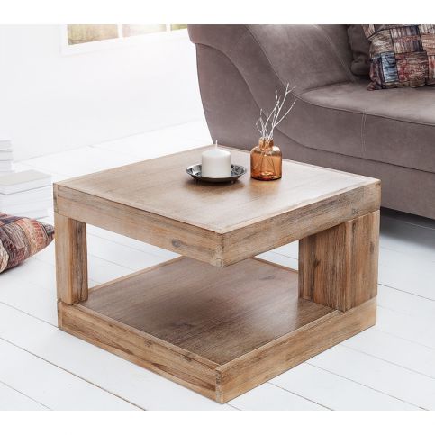 INV Konferenční stolek File 45cm akácie teakově šedá - Design4life