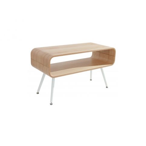 Konferenční stolek Limbo 90 cm, bílá/dub in:37942 CULTY HOME - Designovynabytek.cz