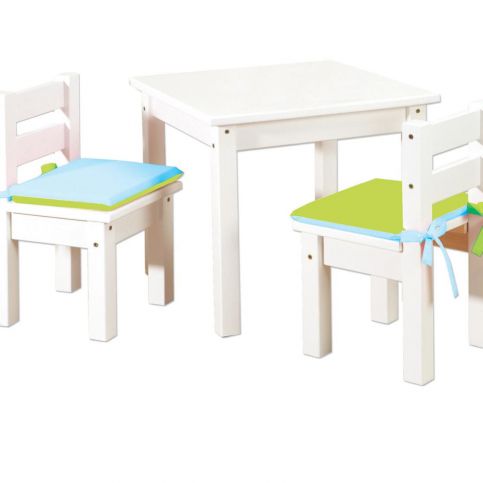 Dětský stolek s židlema z masivu Space - set  - Dětský nábytek: 2 židle, 1 stůl - Nábytek aldo - NE