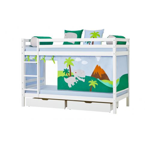 Dětská patrová postel Dinosaurus I - dva šuplíky - Patrová postel: 208x145x101 cm - Nábytek aldo - NE