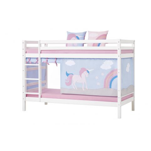 Dětská patrová postel z masivu Jednorožec  - Dětská patrová postel: 208x145x101 cm - Nábytek aldo - NE