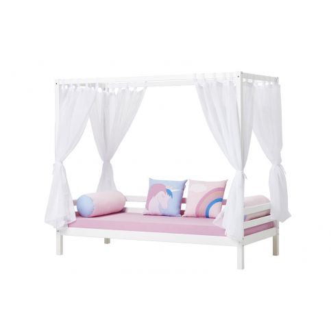 Dětská postel s nebesy Jednorožec  - Dětská postel: 208x182x98 cm - Nábytek aldo - NE