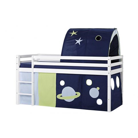 Dětská postel z masivu s baldachýnem Space 45-11-000 - Dětská postel: 208x105x101 cm - Nábytek aldo - NE