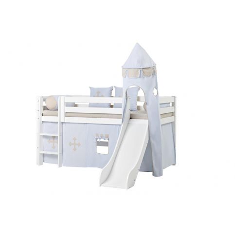 Dětská postel z masivu s věží Fairytale Knight - Dětská postel: Basic-A5-1-208x105x195 cm - Nábytek aldo - NE