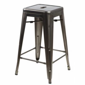 Barová židle Paris 75cm inspirovaná Tolix metalická 